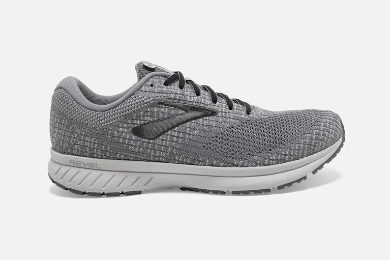 Brooks Revel 3 Road Running Shoes - Men's - Grey (72584-QYGP)